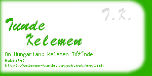 tunde kelemen business card